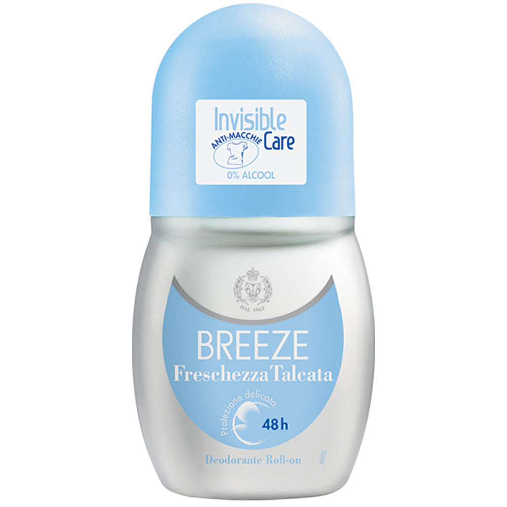 BREEZE Deodorant Roll On Freschezza Talcata (Fresh Talc) 50 ml