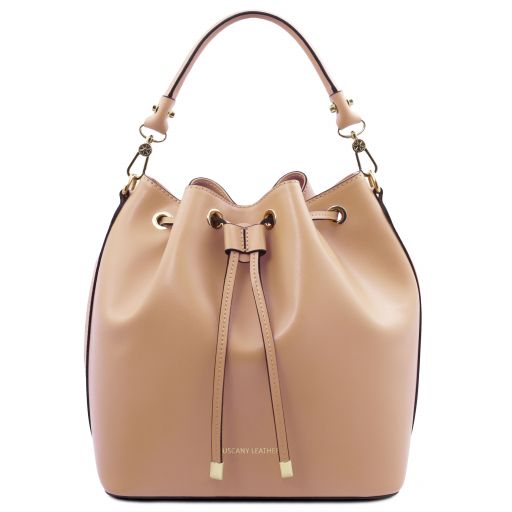 TL VITTORIA LEATHER BUCKET BAG - Buona Fortuna Boutique