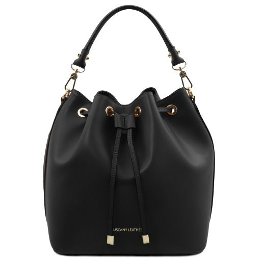 TL VITTORIA LEATHER BUCKET BAG - Buona Fortuna Boutique
