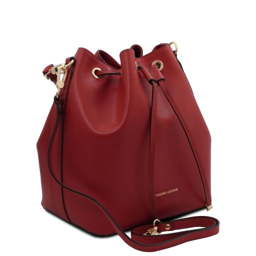TL VITTORIA LEATHER BUCKET BAG - Buona Fortuna Boutique