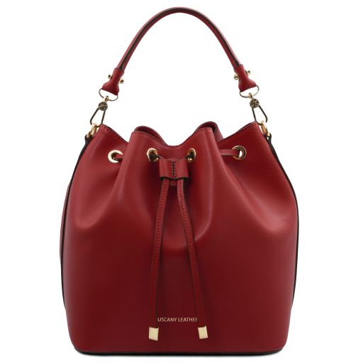 TL VITTORIA LEATHER BUCKET BAG - Buona Fortuna Boutique