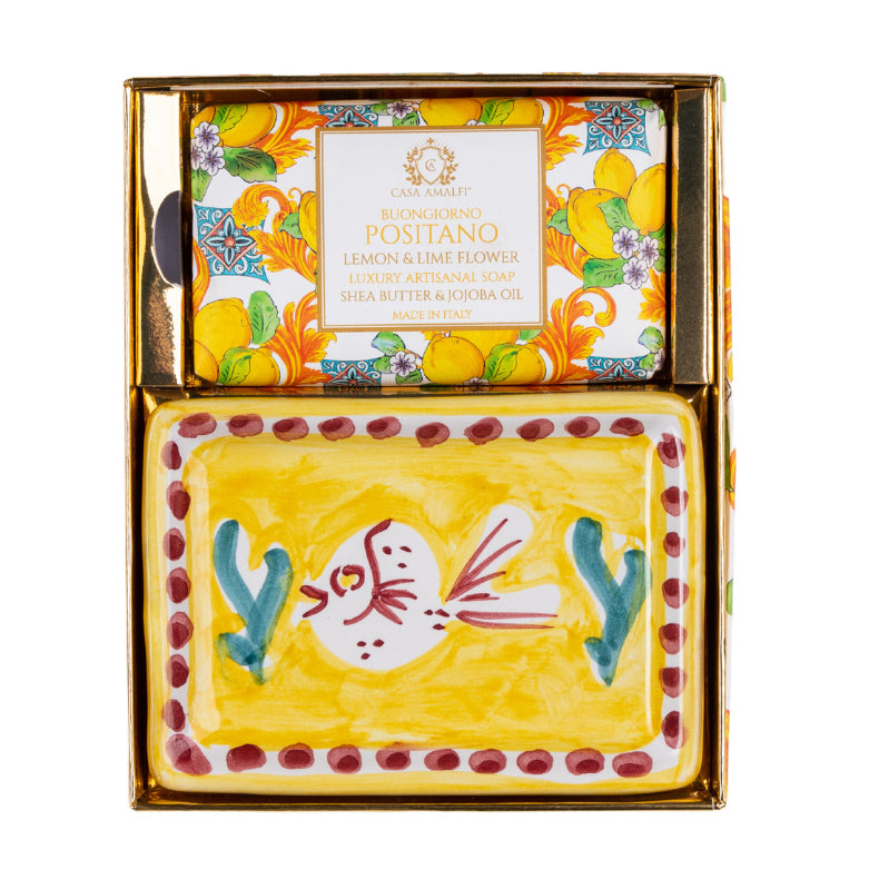 CASA AMALFI BUONGIORNO POSITANO MAIOLICA GIFT BOX - Buona Fortuna Boutique