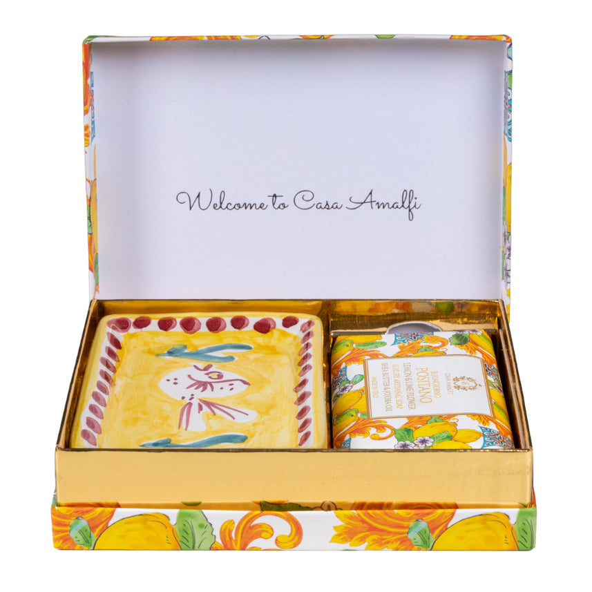 CASA AMALFI BUONGIORNO POSITANO MAIOLICA GIFT BOX - Buona Fortuna Boutique