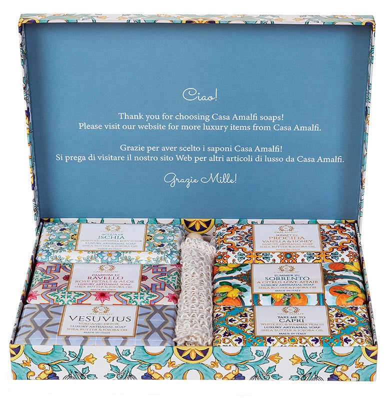 CASA AMALFI CAMPAGNA ACQUA GIFT SET 6-SOAPS - Buona Fortuna Boutique