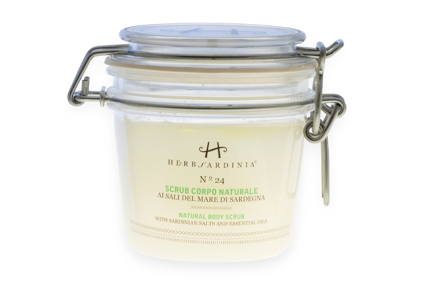 HERBSARDINIA CERTIFIED ORGANIC N°24 BODY SCRUB WITH SARDINIAN SEA SALT & ESSENTIAL OILS 250 ML - Buona Fortuna Boutique