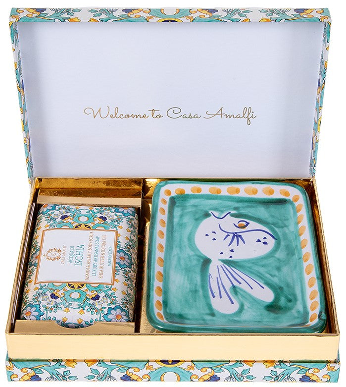 CASA AMALFI ACQUA DI ISCHIA MAIOLICA GIFT BOX - Buona Fortuna Boutique