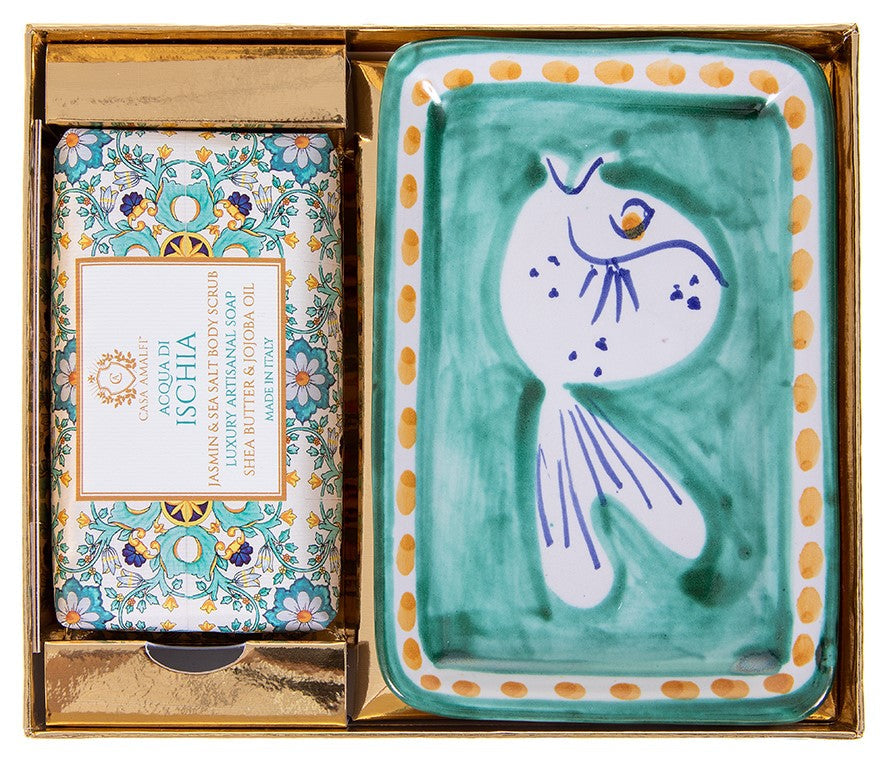 CASA AMALFI ACQUA DI ISCHIA MAIOLICA GIFT BOX - Buona Fortuna Boutique