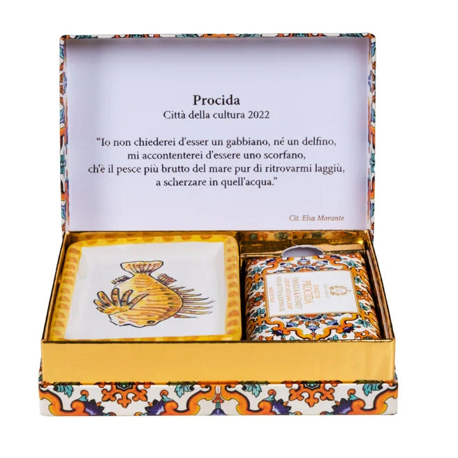 CASA AMALFI SUNSET IN PROCIDA MAIOLICA GIFT BOX - Buona Fortuna Boutique