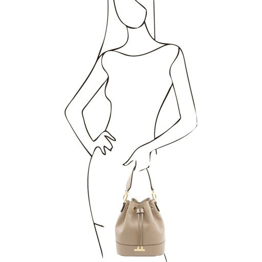 TL Bag - Leather bucket bag - Buona Fortuna Boutique