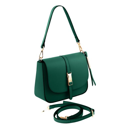 TL   NAUSICA LEATHER SHOULDER BAG - Buona Fortuna Boutique