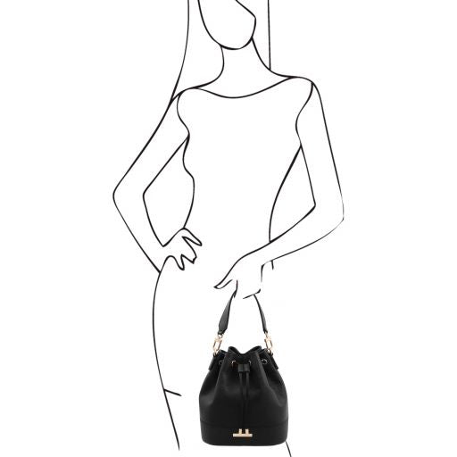 TL Bag - Leather bucket bag - Buona Fortuna Boutique