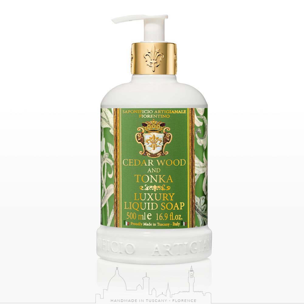 SAPONIFICIO ARTIGIANALE FIORENTINO LIQUID SOAP CEDAR WOOD & TONKA - Buona Fortuna Boutique