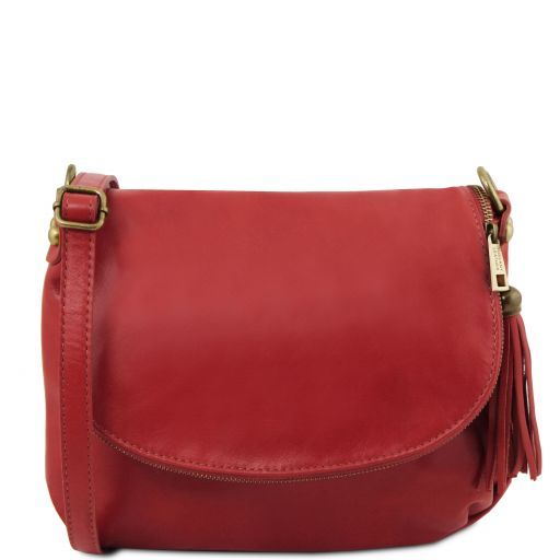 TL BAG SOFT LEATHER SHOULDER BAG WITH TASSEL DETAIL - Buona Fortuna Boutique