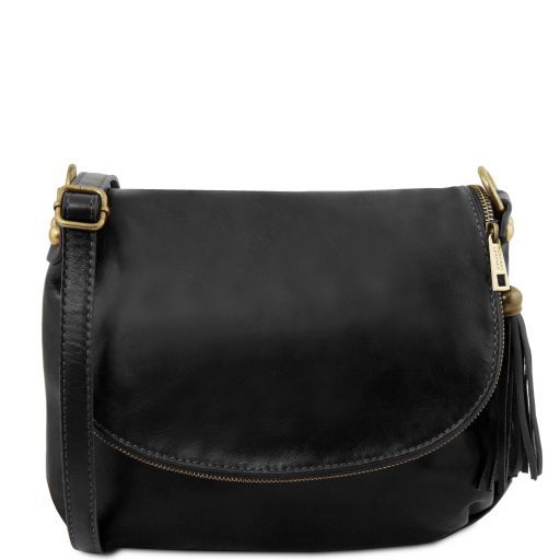 TL BAG SOFT LEATHER SHOULDER BAG WITH TASSEL DETAIL - Buona Fortuna Boutique